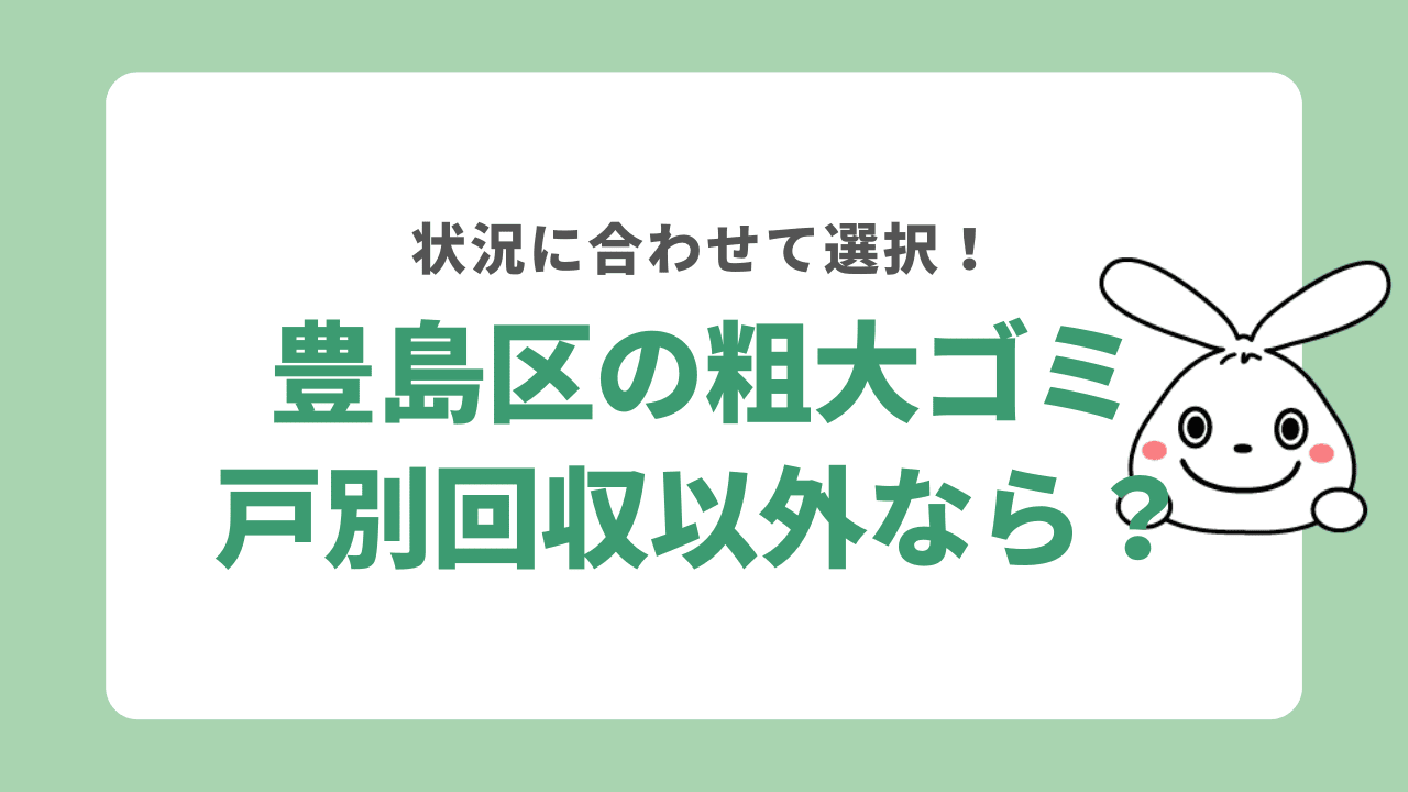 豊島区の戸別回収以外の処分方法